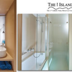 island hotel crete open bathroom