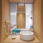 island hotel Crete open bathroom